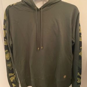 michael michael kors hoodie with camo details on sleeves
